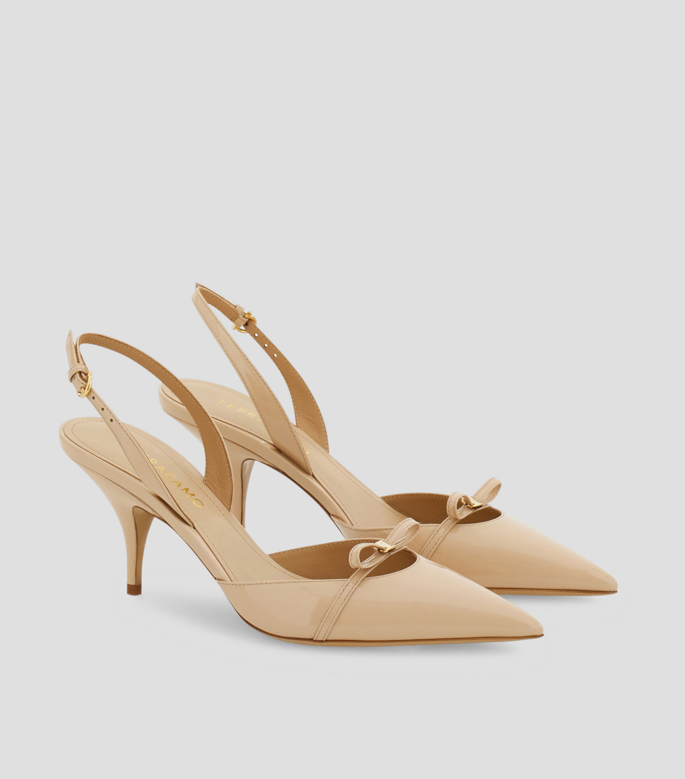 Zapatillas slingback con mini lazo Mujer